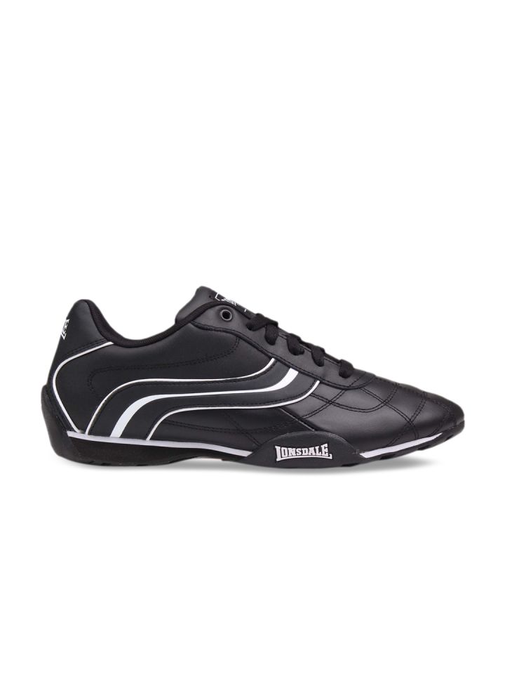 Lonsdale black leather trainers top