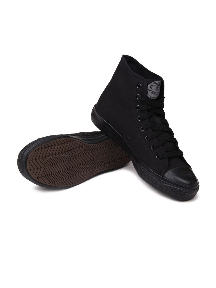 dunlop black canvas shoes