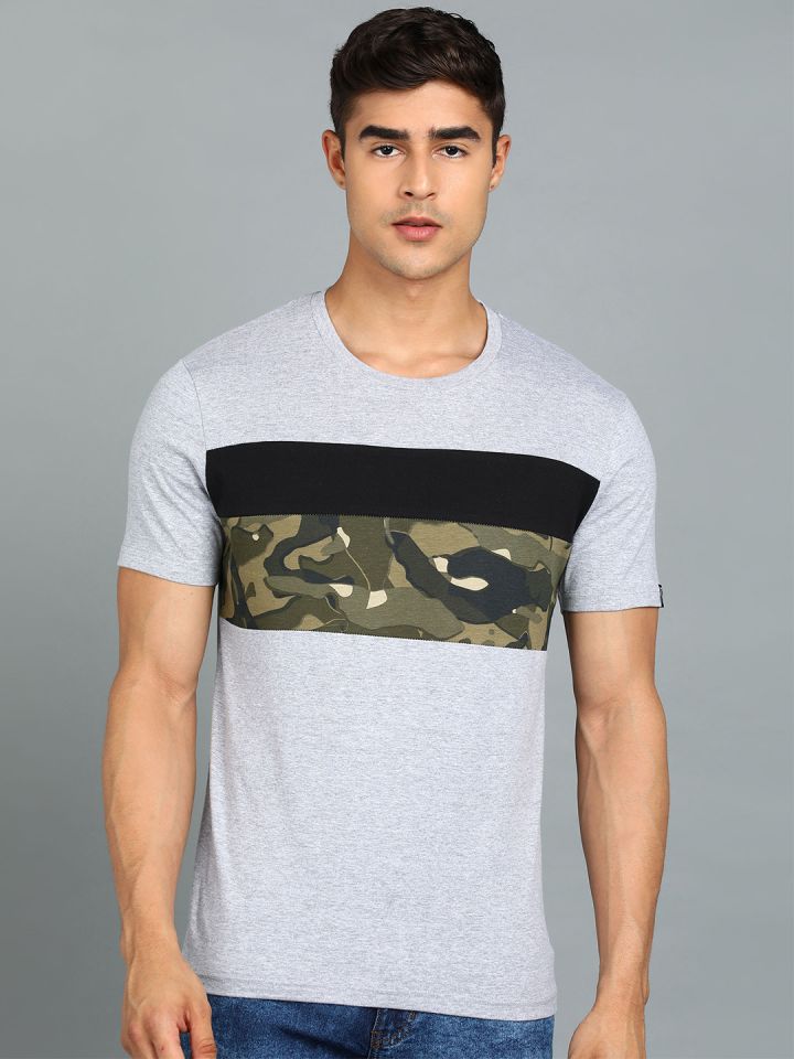 Urbano Fashion Camouflage Printed Pure Cotton Slim Fit T shirt