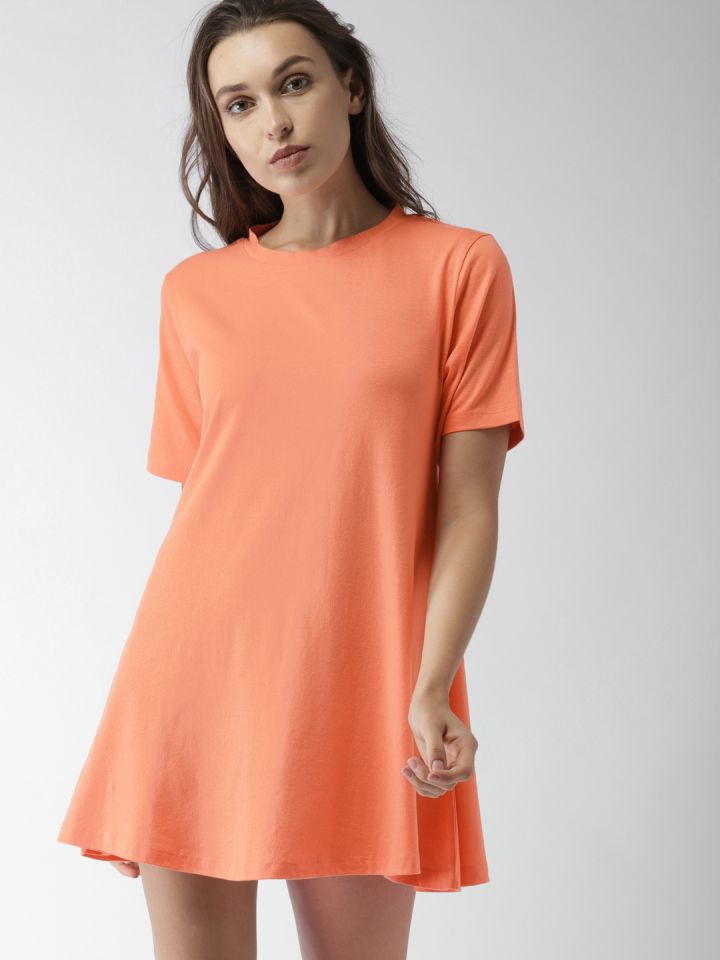 Coral t shirt dress store