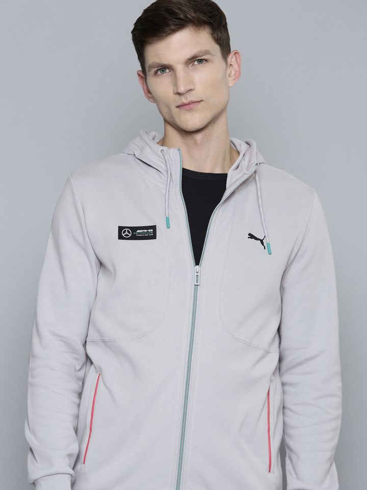 PUMA Motorsport Brand Logo Printed Mercedes AMG Petronas Bomber Jacket