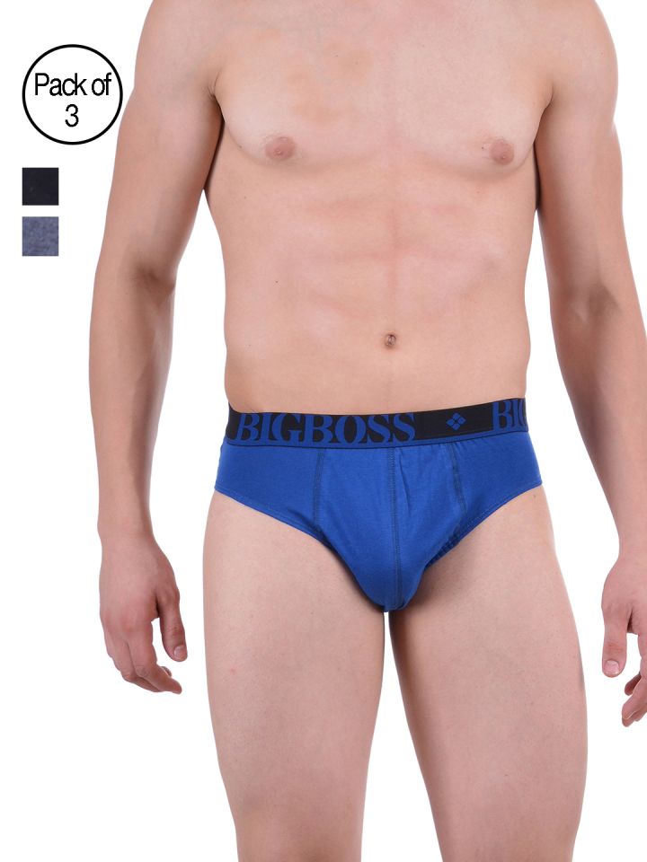 Buy Dollar Bigboss Men Pack Of 3 Cotton Double Pouch Support Brief