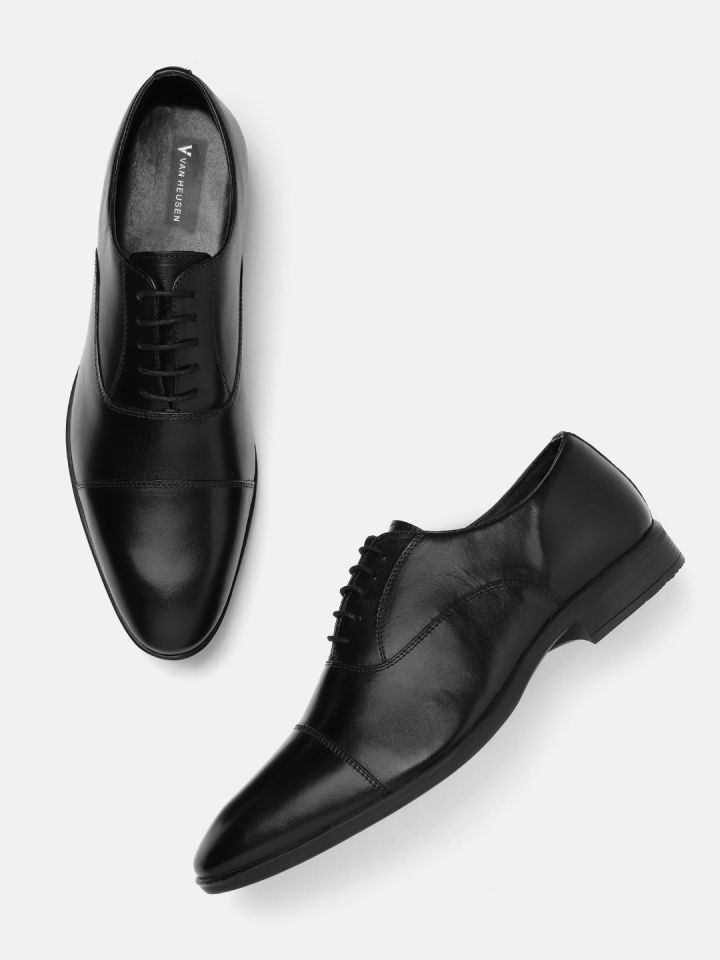 Van heusen black formal shoes new arrivals