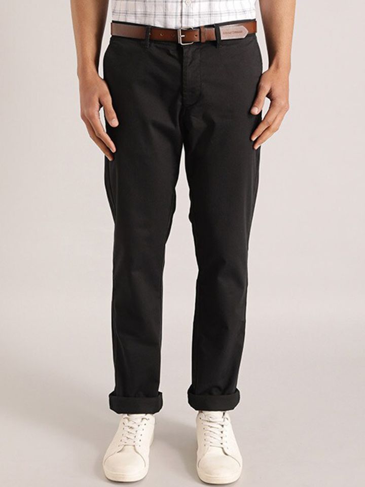 Buy Indian Terrain Men Brooklyn Slim Fit Trousers Trousers for