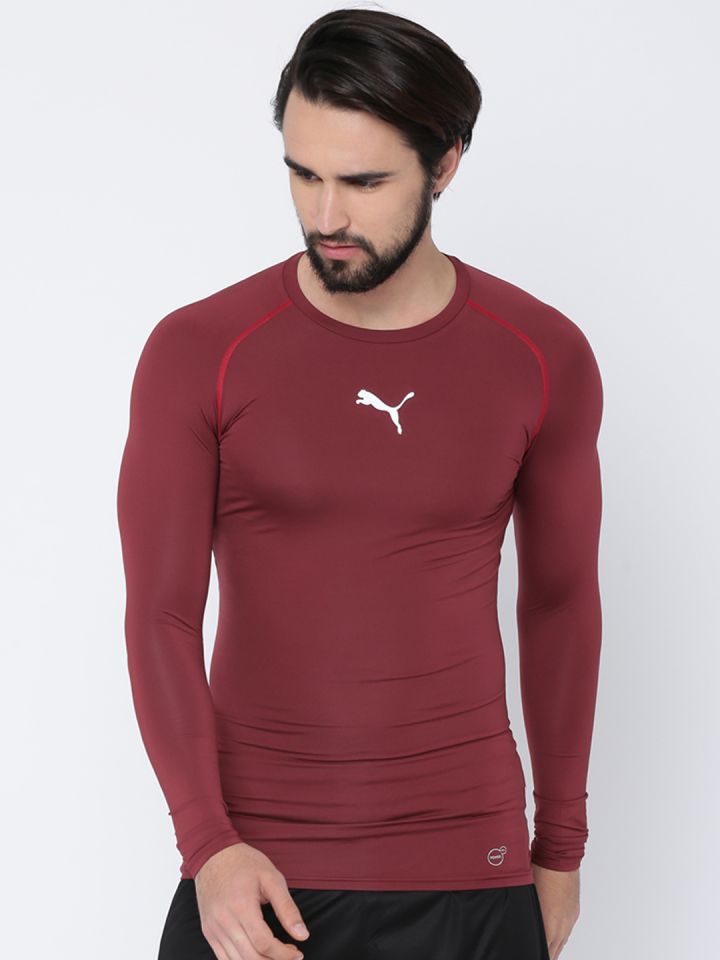burgundy puma shirt