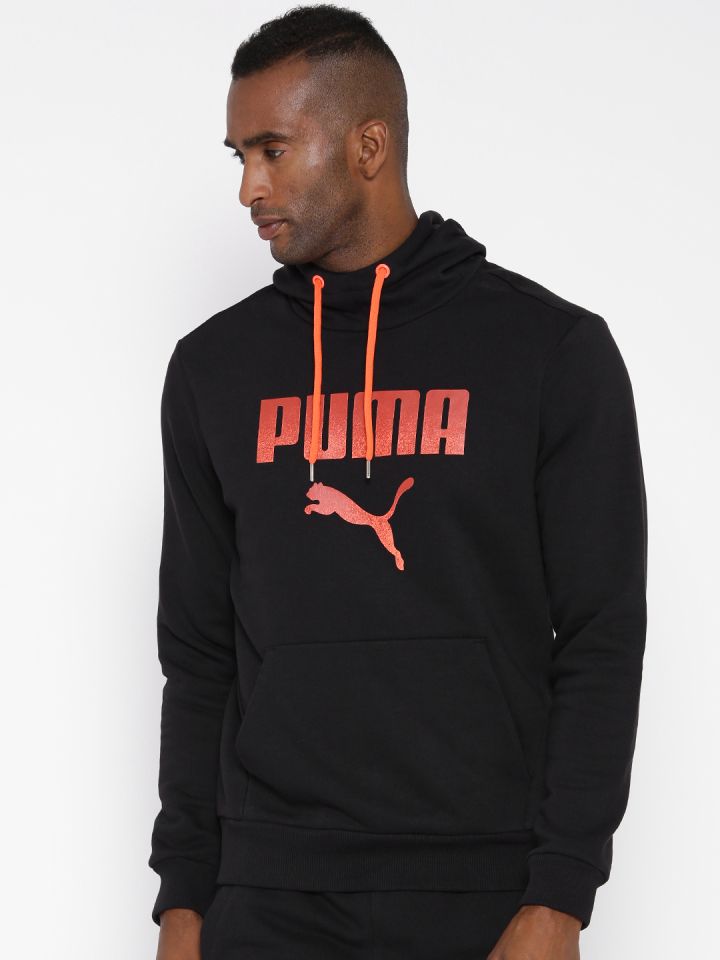 Buy Puma Men Black Printed Rebel Hooded 