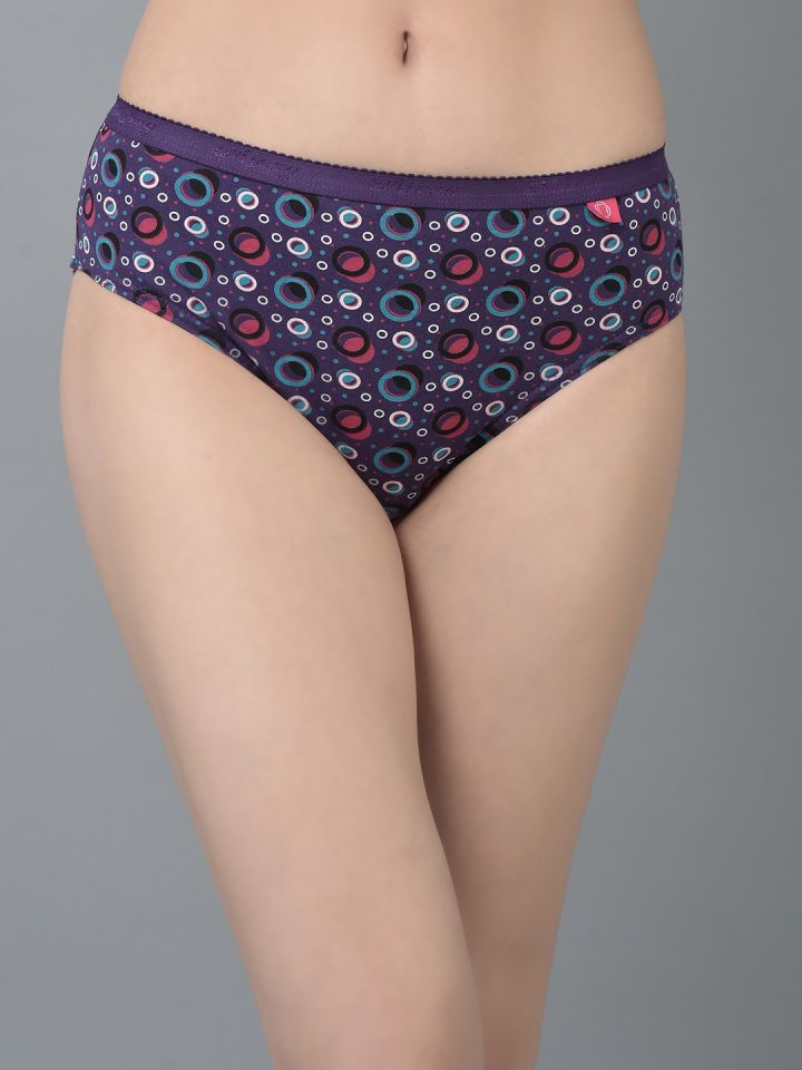Buy Dollar Missy Pack Of 3 Deep Printed Outer Elasticated Hipster Panty  MMBB 101P R3#Z#OE5 PO3 - Briefs for Women 23182664