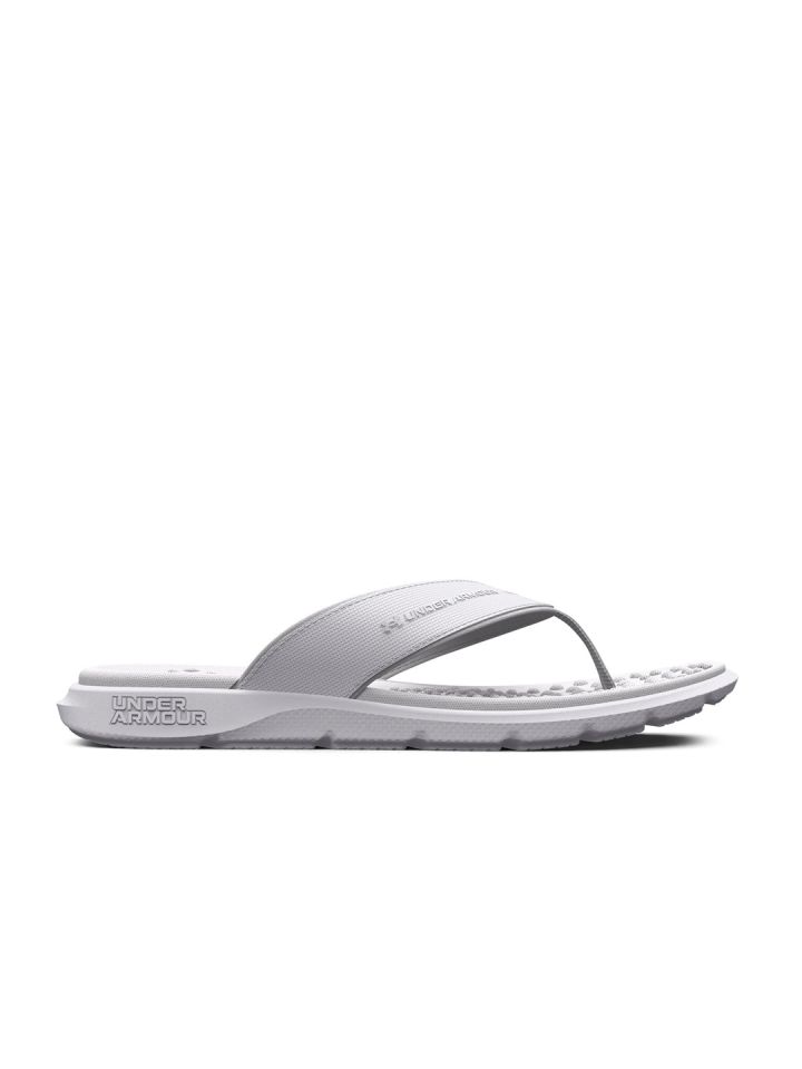 Women's black under armour flip sales flops