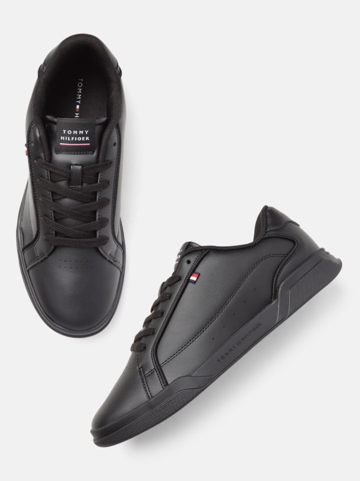 Buy Tommy Hilfiger Men Solid Leather Sneakers Casual Shoes for