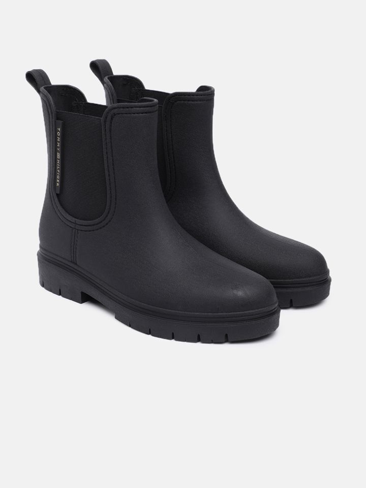 Buy Tommy Hilfiger Women Essential Solid High Top Rain Boots