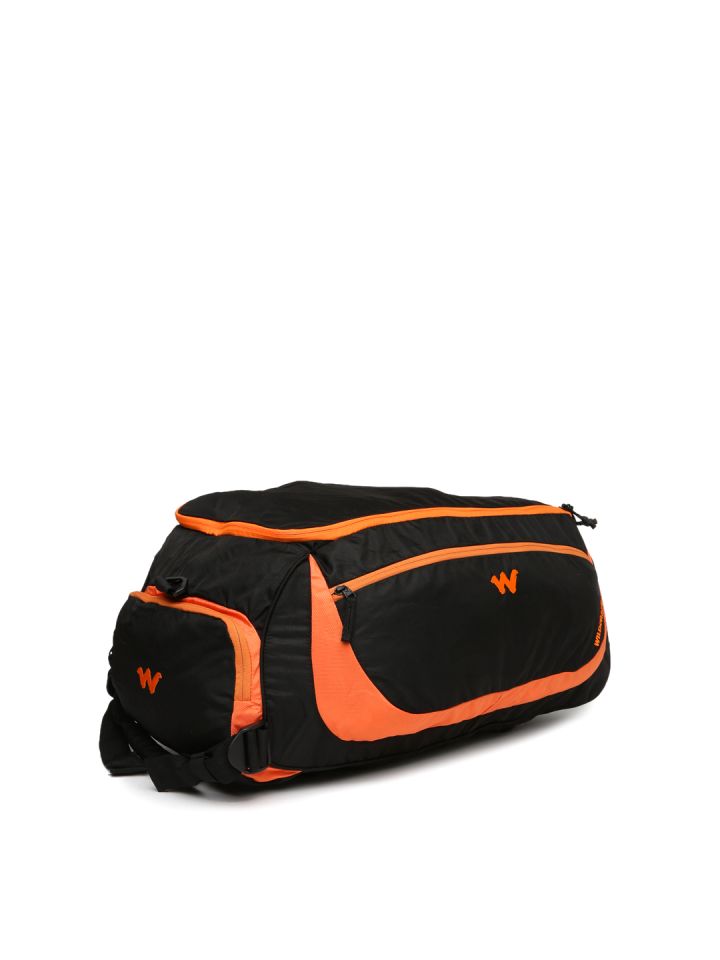 Orange and sale black duffle bag