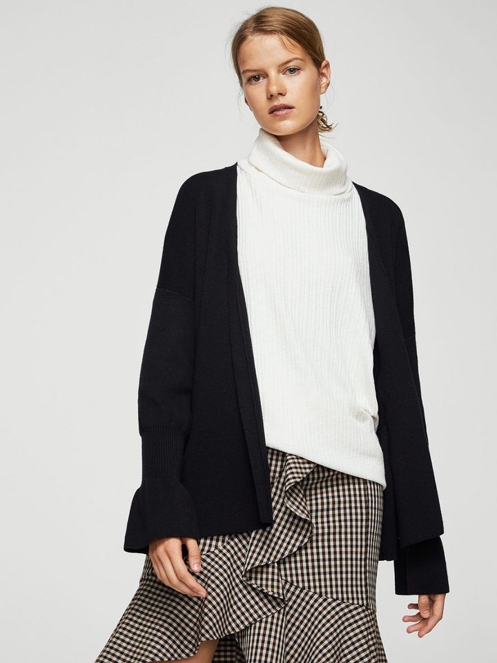 mango black cardigan