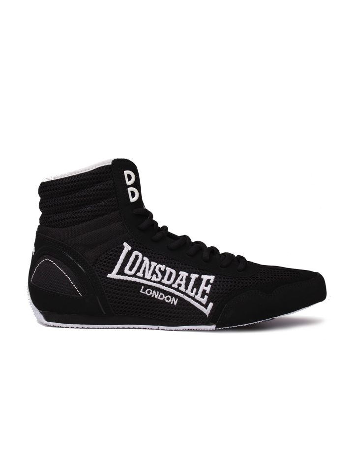 Lonsdale Men Black Contender Boxing Boots