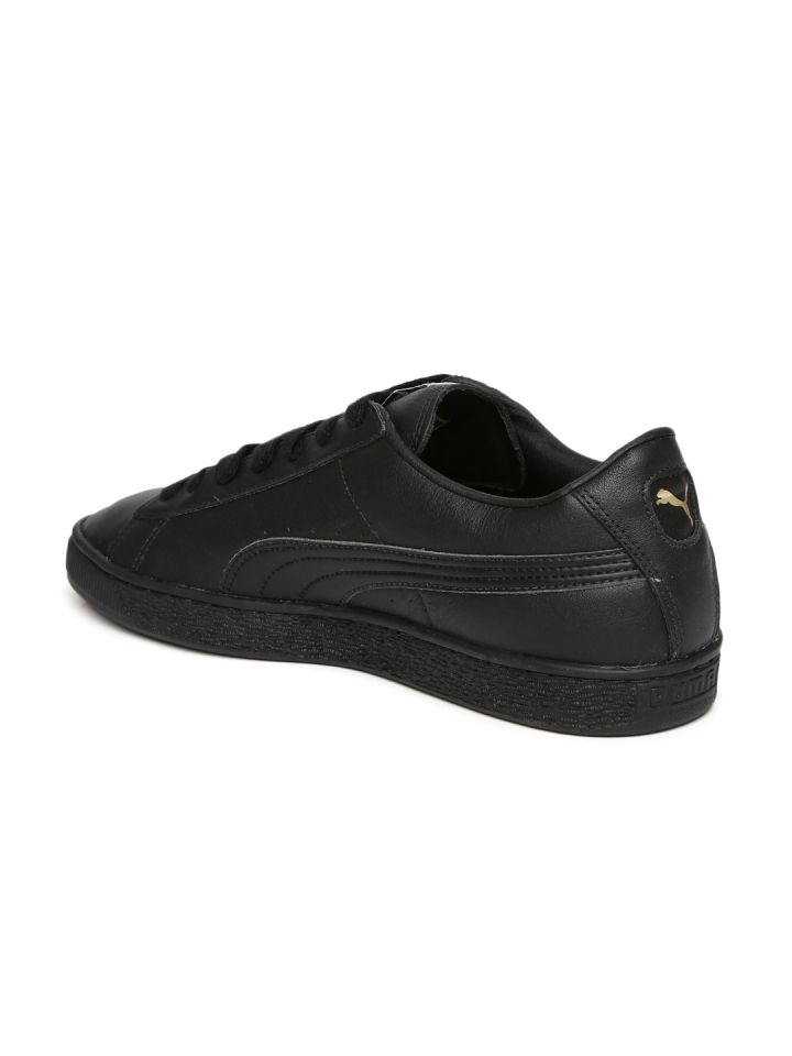 Puma Men Black Basket Classic LFS Leather Sneakers