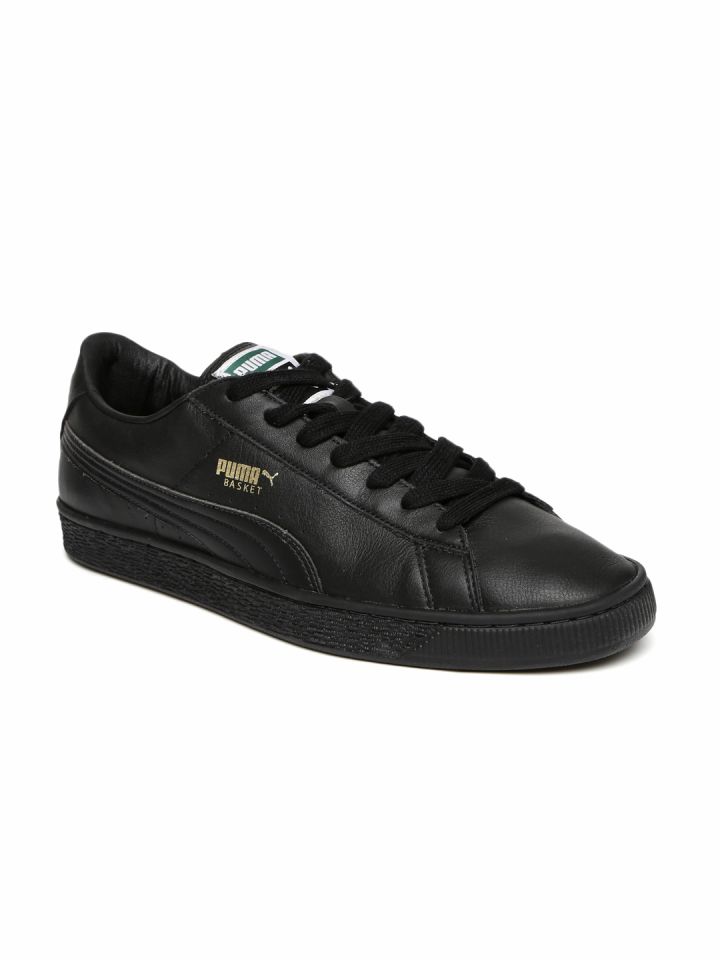 Puma Men Black Basket Classic LFS Leather Sneakers