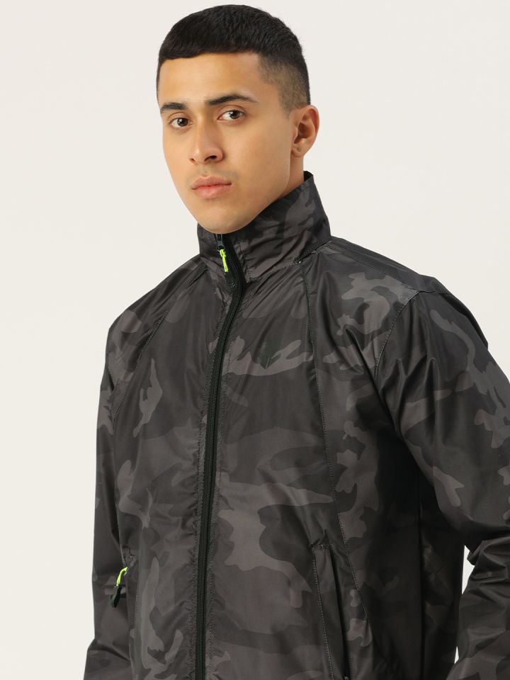 Mens rain jacket sales with detachable hood