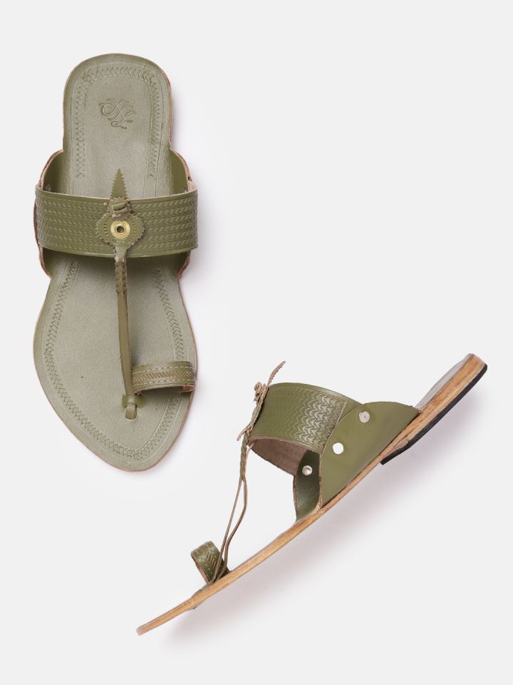 Buy House Of Pataudi Men One Toe Ethnic Comfort Sandals Sandals