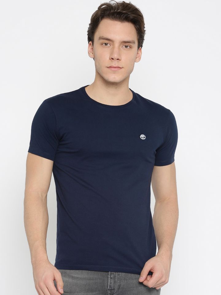 Buy Timberland Men Navy Blue Slim Fit 