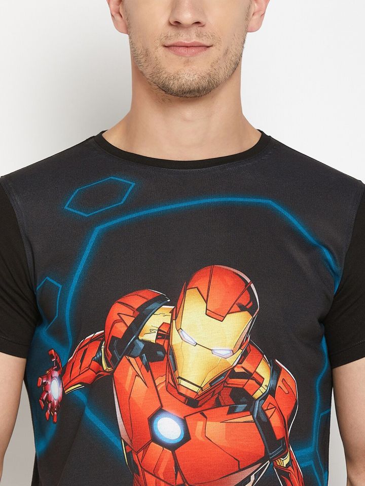 Iron man t shirt on sale myntra