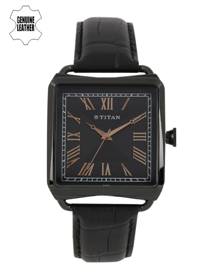 Buy Titan Men Black Analogue Watch 1676NL01 Watches for Men