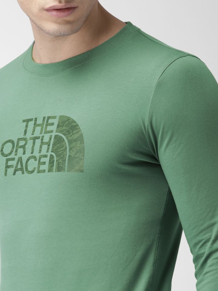 Mens green north face t shirt 2025