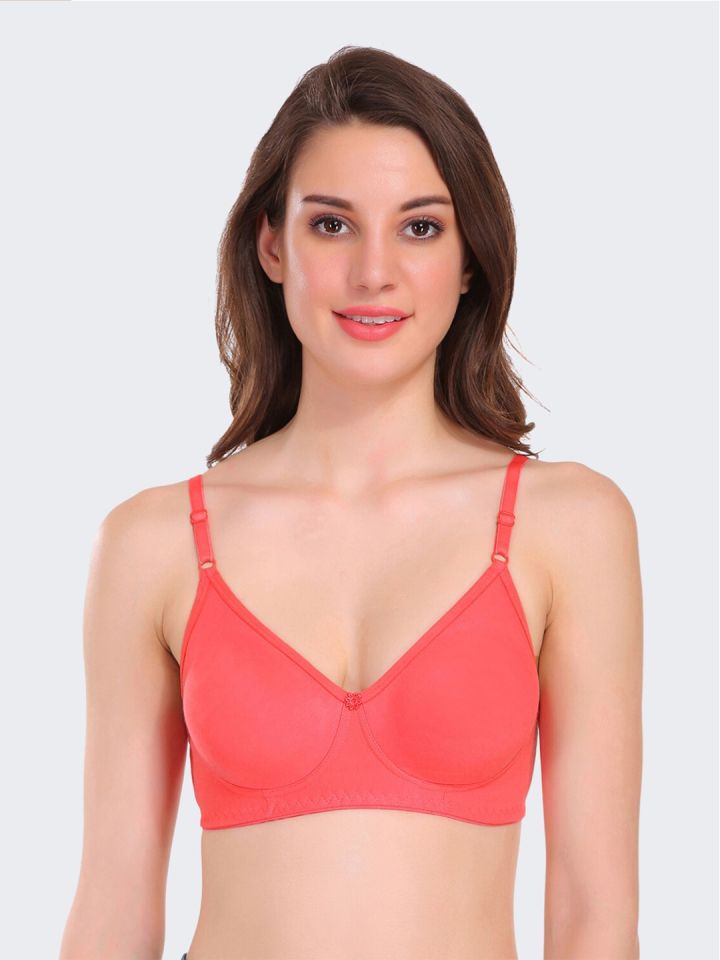 Buy POOJA RAGENEE Pack Of 3 Non Wired Non Padded All Day Comfort Seamless  Cotton T Shirt Bra - Bra for Women 23350854