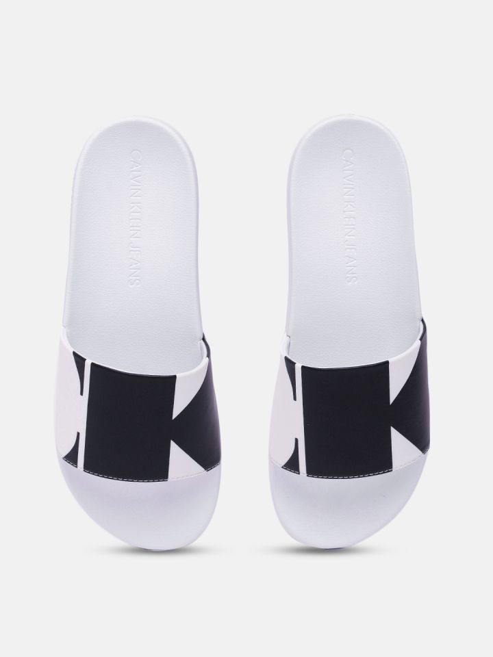 Calvin Klein Men Brand Logo Print Sliders