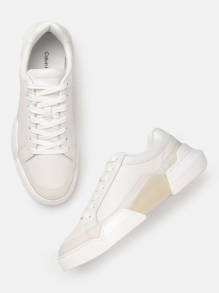Witte calvin klein sneakers clearance
