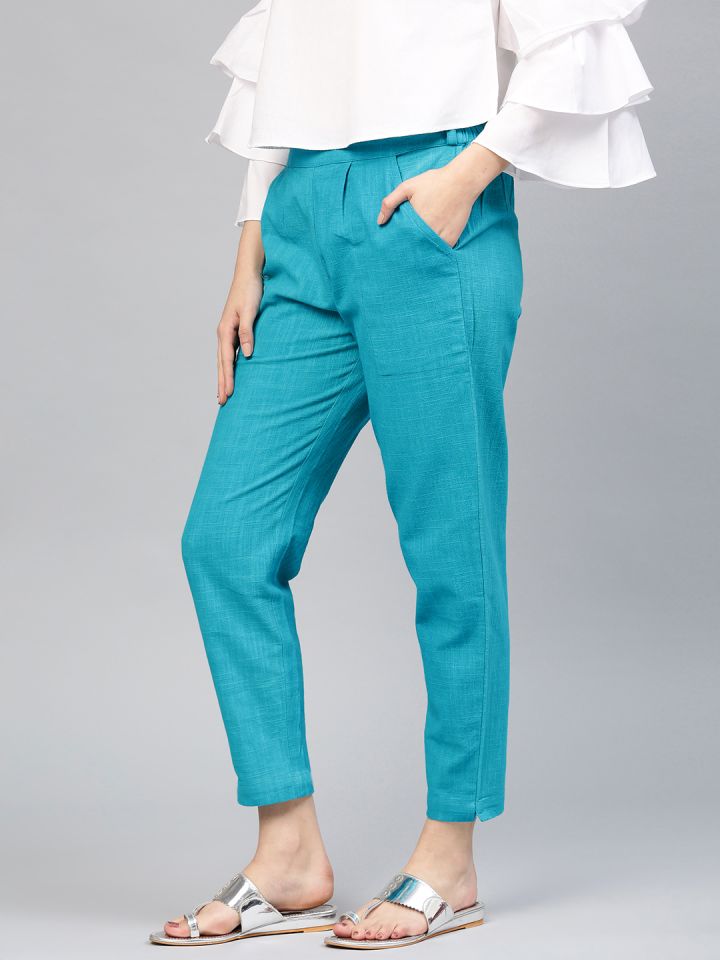 Womens Golf Trousers  Turquoise Green