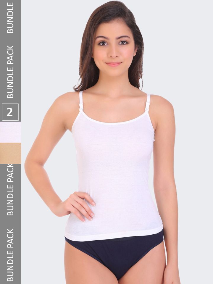 Buy POOJA RAGENEE Pack Of 2 Pure Cotton Camisoles - Camisoles for Women  23411560
