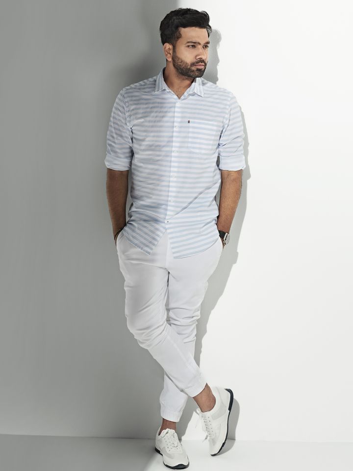 slim fit white joggers