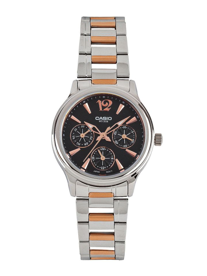 CASIO Enticer Women Black Analogue watch A846 LTP 2085RG 1AVDF