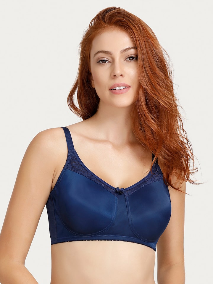 Buy Zivame Blue Solid Non Wired Non Padded Minimizer Bra - Bra for Women  2347952