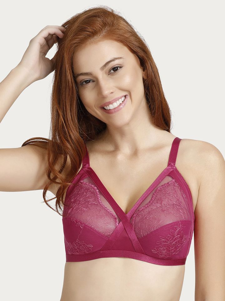 Zivame Wear Me Everyday Padded Wired Low Coverage Bra-Lace