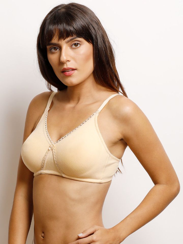 Buy Rosaline By Zivame Beige Solid Non Wired Non Padded Everyday