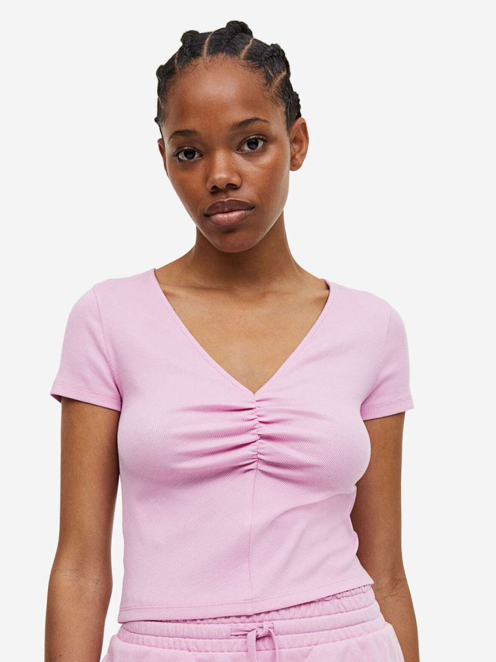 H&m ruched top hotsell