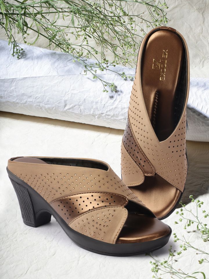 Leather sales mules heels