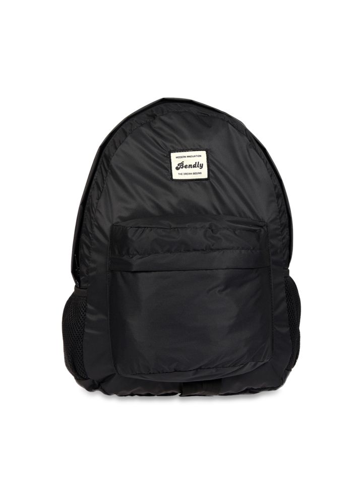 Bendly Unisex Black Solid Backpack