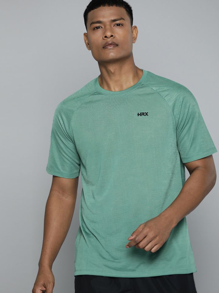 HRX by Hrithik Roshan Men Brand Logo Printed Rapid Dry Reflective Sports T shirt