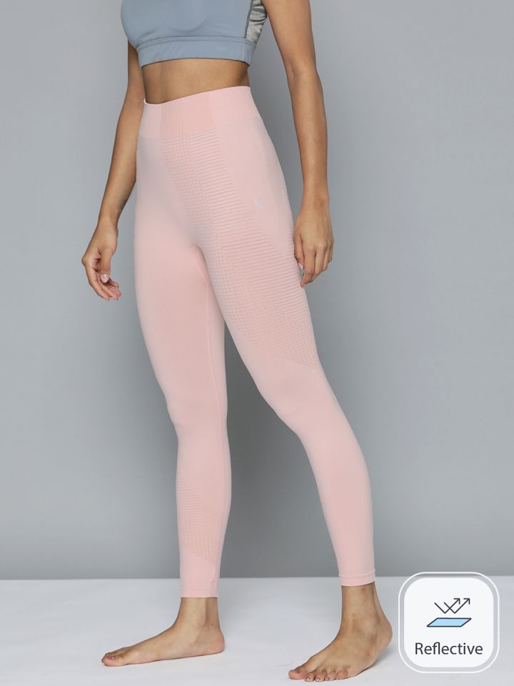 Fitkin Women Light Pink Self Design Sweat Top