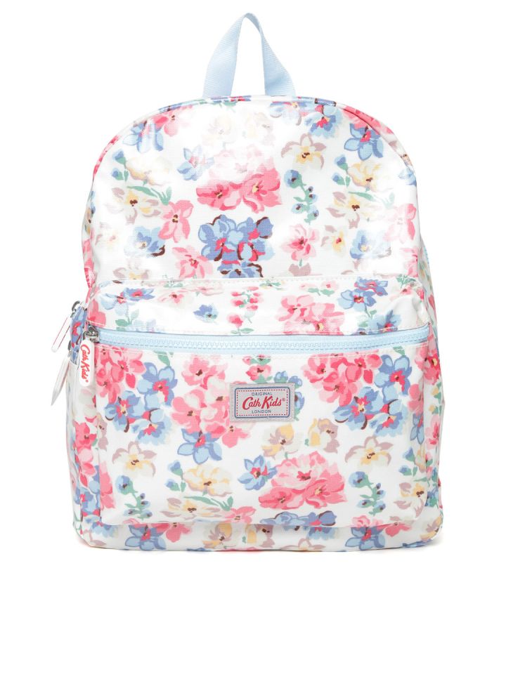 Cath Kidston Girls Off White Pink Floral Print Backpack