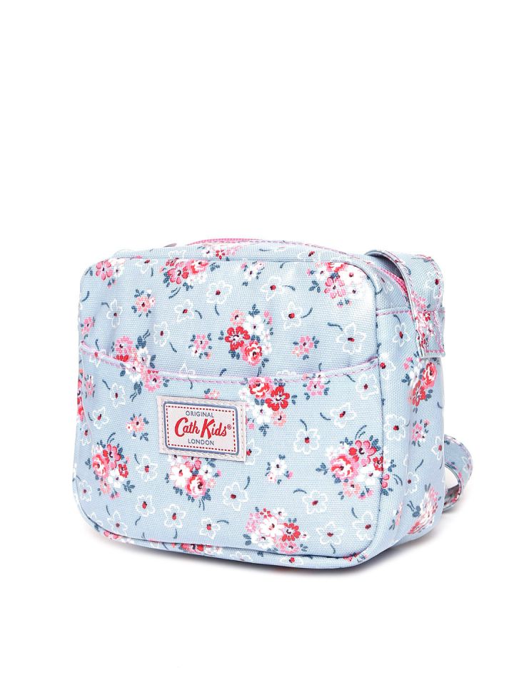 Cath Kidston Girls Blue Pink Floral Print Sling Bag