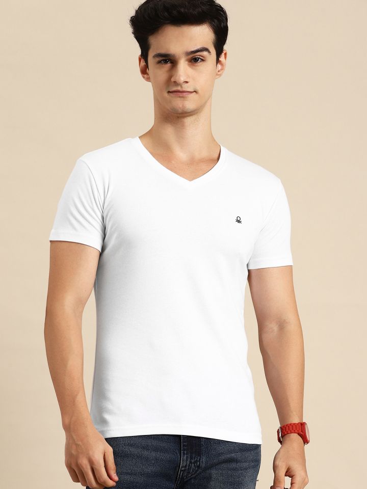 Mens v neck store t shirts colored
