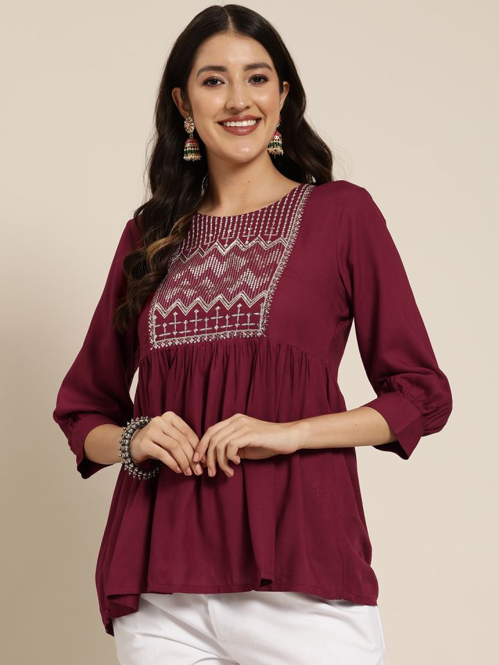 Buy HERE NOW Embroidered A Line Kurti Kurtis for Women 23540324