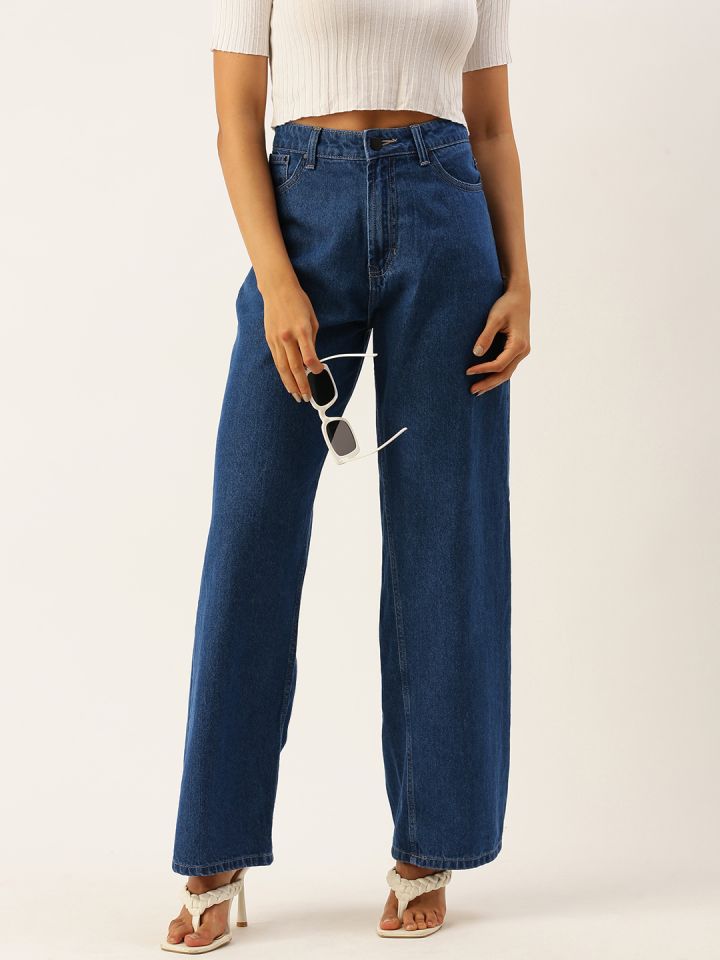 Relaxed straight jeans womens sales