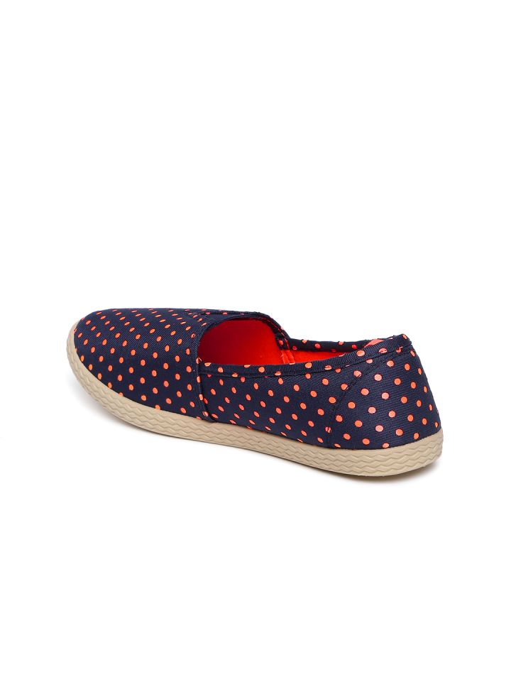 polka dot slip on sneakers