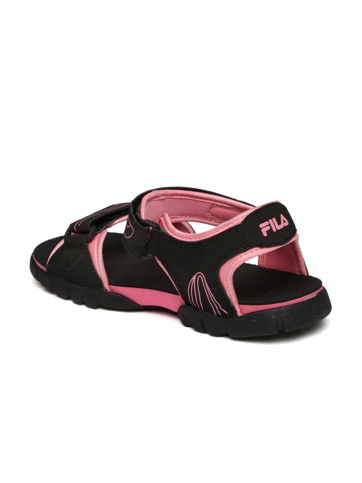 Pink fila sandals deals