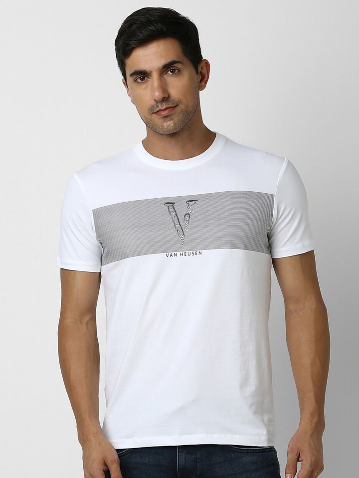 Van heusen shop t shirts myntra