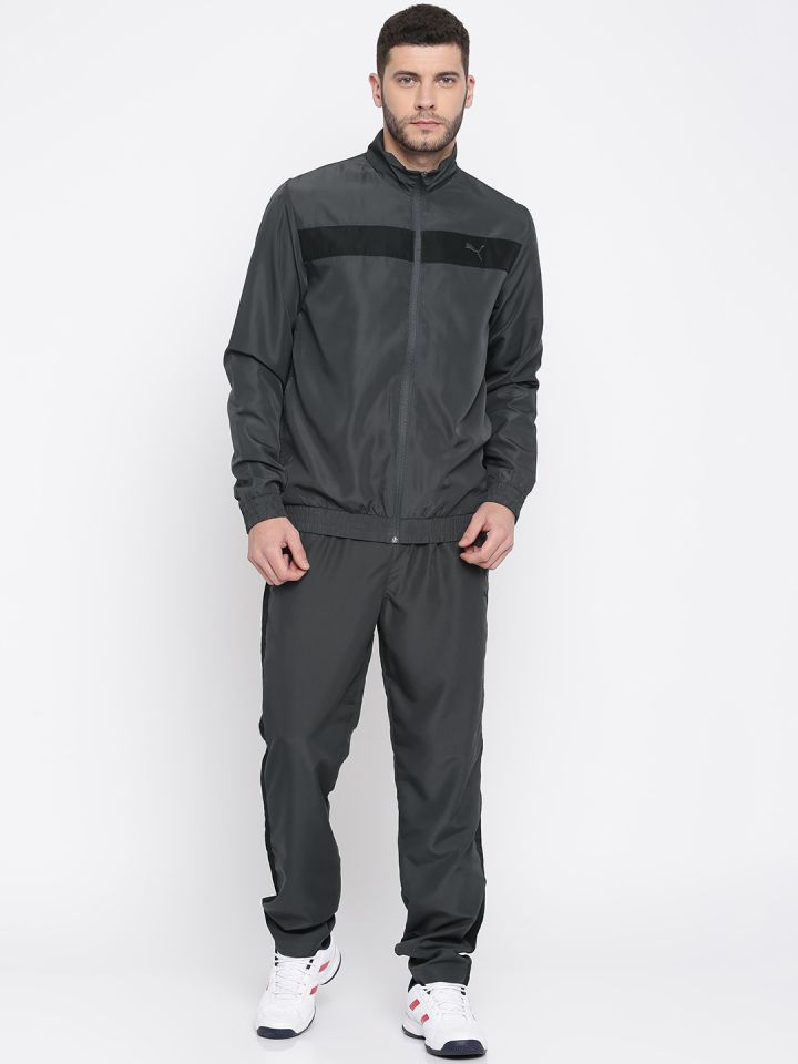 Mens charcoal grey discount tracksuit