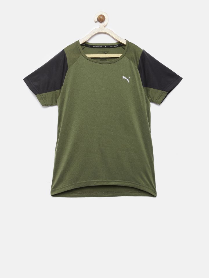 olive green puma shirt